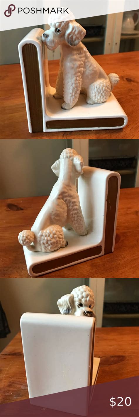 Vintage 50s Mid Century Poodle Bookend Dog Bookends Bookends Mid