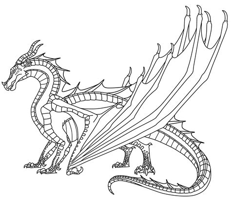 Free Wings Of Fire Coloring Pages Pdf To Print Coloringfolder Dragon Coloring Page