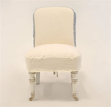 Create a stunning fall gathering table with new dining slipcovers. Quatrine Custom Furniture - Slipcovered Tea dining chair # ...