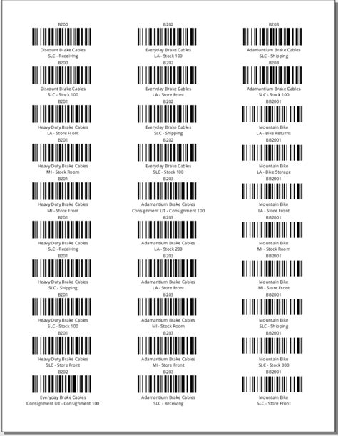 Part Barcodes By Location Avery Fishbowl Reports