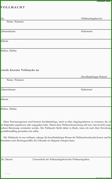 Vollmacht Formular Zum Ausdrucken Kostenlos Vorlage V Vrogue Co