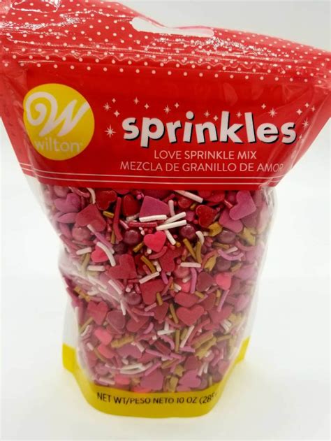 Wilton Sprinkles Red Love Sprinkle Mix 10 Oz Bag Hearts Etsy