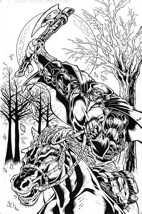 Relaxation color freak of horror coloring books for adults with nightmare halloween terrifying monsters a serial killers from horrible. Headless Horseman by SlyAguilar on DeviantArt