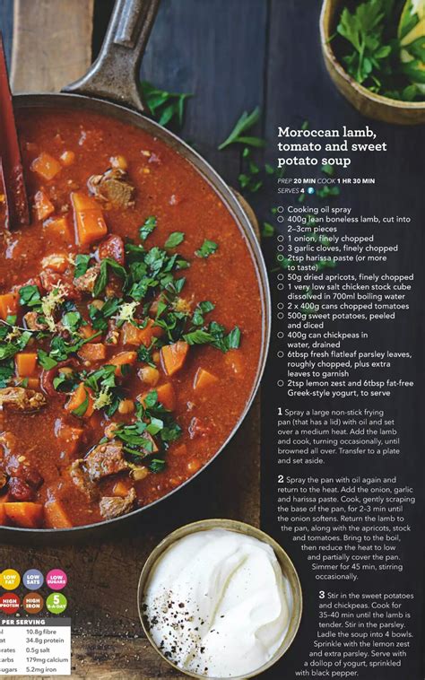 Hearty lamb & barley soup. Moroccan lamb soup | Healthy soup recipes, Sweet potato ...