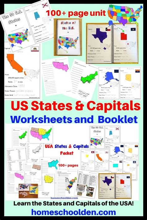 Us States And Capitals Worksheets States And Capitals Learning