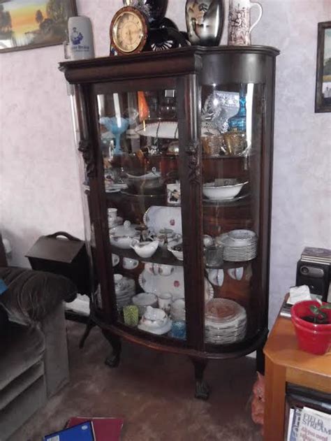 Maybe you would like to learn more about one of these? Curved glass china cabinet/hutch For Sale | Antiques.com ...