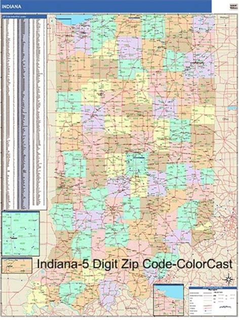 Indiana Zip Code Map From