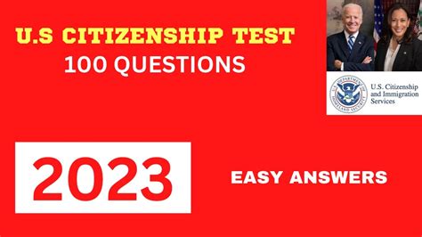 Us Citizenship Test 2023 I Uscis Official Questions I Naturalization