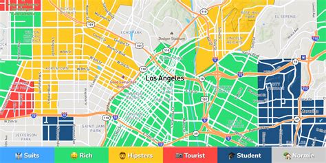 Los Angeles Map By Neighborhood World Map