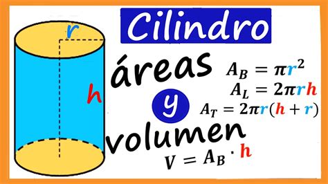 Formula Para Calcular El Area Total De Un Cilindro Printable