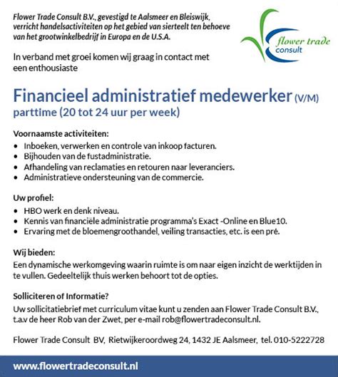 Vacature Financieel Administratief Medewerker 0239526 De Castricummer