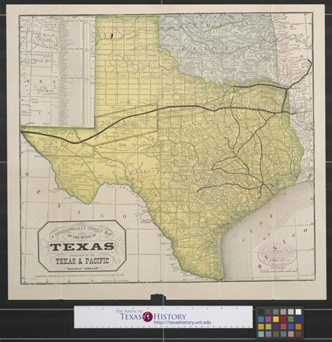 A Geographically Correct Map Of The State Of Texas Compiled From