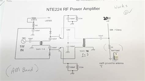 20w Am Transmitter Circuit Schematic Diagram Youtube