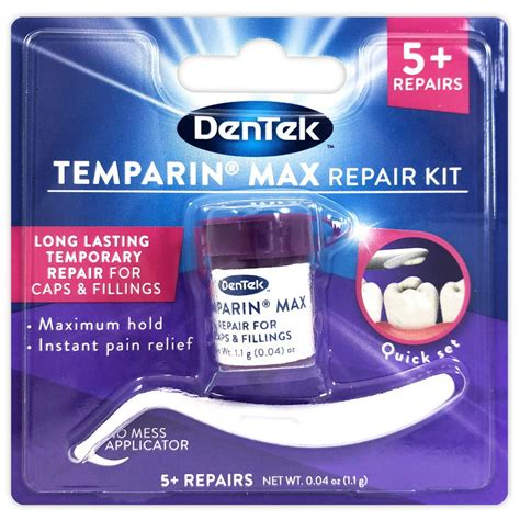 5 Pack Dentek Temparin Max Lost Tooth Filling And Loose Cap Repair 1 Each