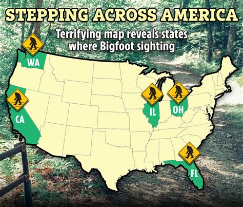 Terrifying Map Reveals States Where You Are Most Likely To See Bigfoot