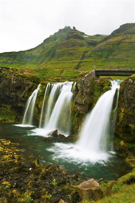 Kirkjufellsfoss Waterfall The Snæfellsnes Peninsula Iceland Oc