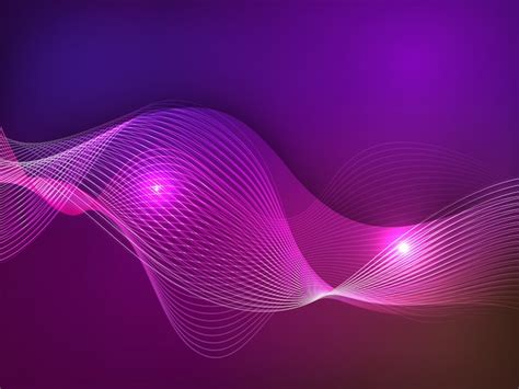 Premium Vector Shiny Purple Waves On Abstract Background
