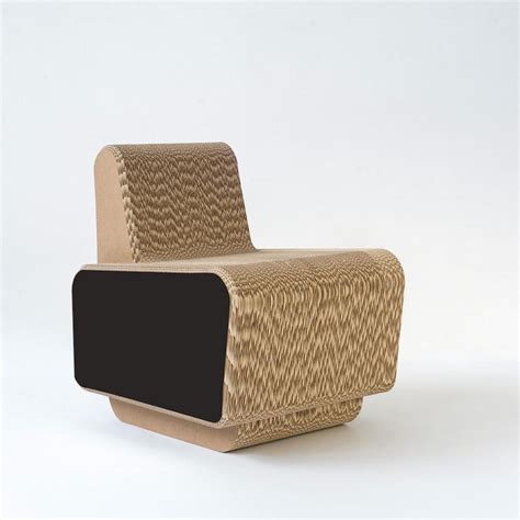 Poltrona In Cartone Pc 57 Nero Uncadesign Cardboard Furniture Diy