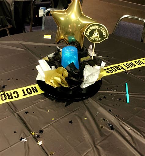 Centerpieces Police Retirement Party Policeman Birthday Party