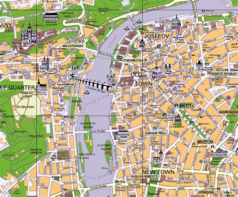 Prague Map Visiter Prague Carte Prague Prague