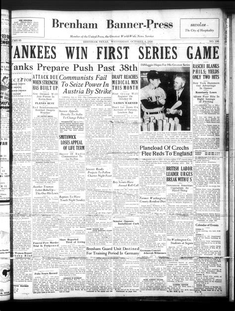 Brenham Banner-Press (Brenham, Tex.), Vol. 85, No. 196, Ed. 1 Wednesday