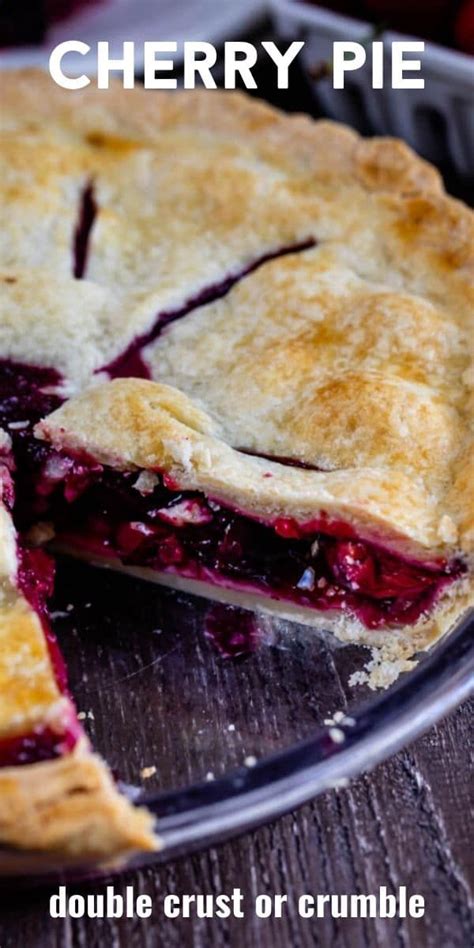 This pie crust is my personal favorite and is made using a food processor, which makes cutting the butter into the flour very simple. Homemade Cherry Pie Recipe (topping options) - Crazy for ...