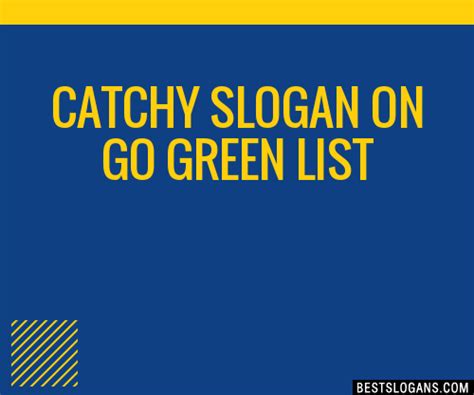 Catchy On Go Green Slogans Generator Phrases Taglines