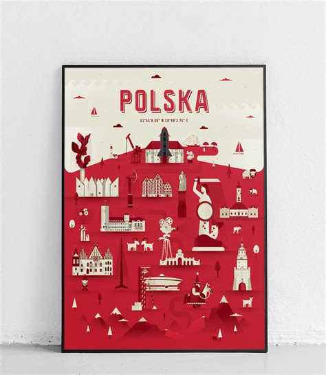 Plakat Polski Plakat Polska Plakat Biało Czerwna Polska
