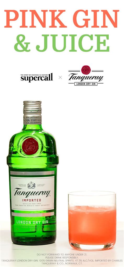 Pink Gin Juice Recipe Tanqueray Drinks Gin Summer Drink Cocktails