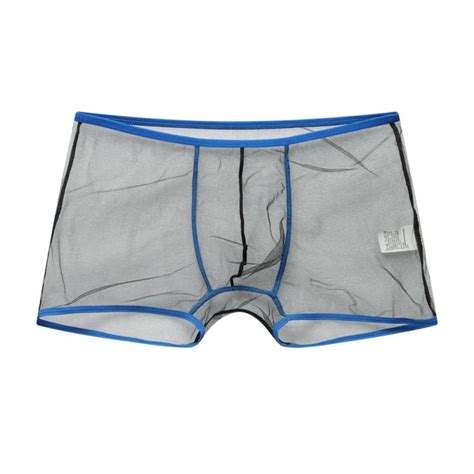 Men Mesh See Through Sheer Underwear Boxers Briefs Underpants Shorts Promote Sale Price