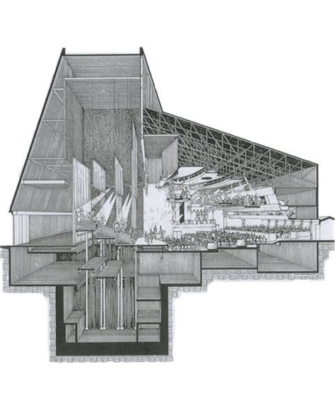 Architecture drawing, Set design theatre, Theatre section