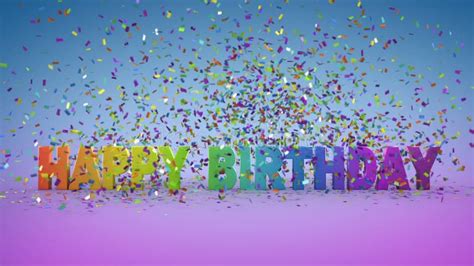 Happy Birthday Funny 3d Animation Full Hd Stock Video Video Of