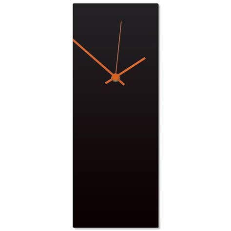 Modern Wall Clock Blackout Red Clock6x16 Midcentury Etsy