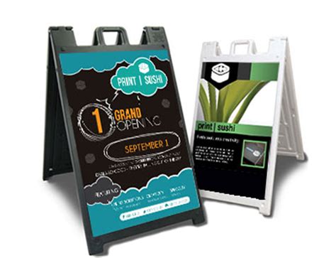 A Frame Sidewalk Signs With Full Color Inserts