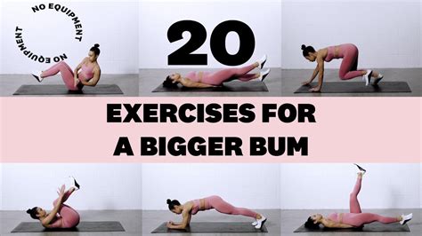 Best Exercises For A Bigger Bum Using No Equipment Youtube