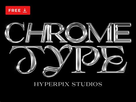 Free Chrome Text Effect Psd By Hyperpix On Dribbble