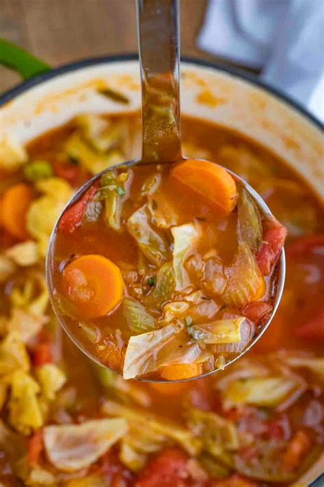This hearty soup will keep you full long after the last spoonful. Cabbage Soup - Dinner, then Dessert in 2020 | Soup dinner