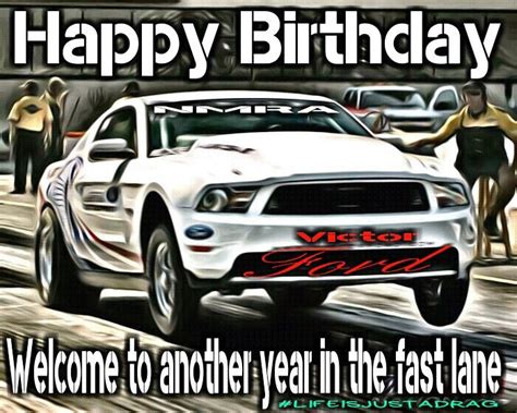 Happy Birthday Drag Racing Mustang Happy Birthday Hot Happy Birthday