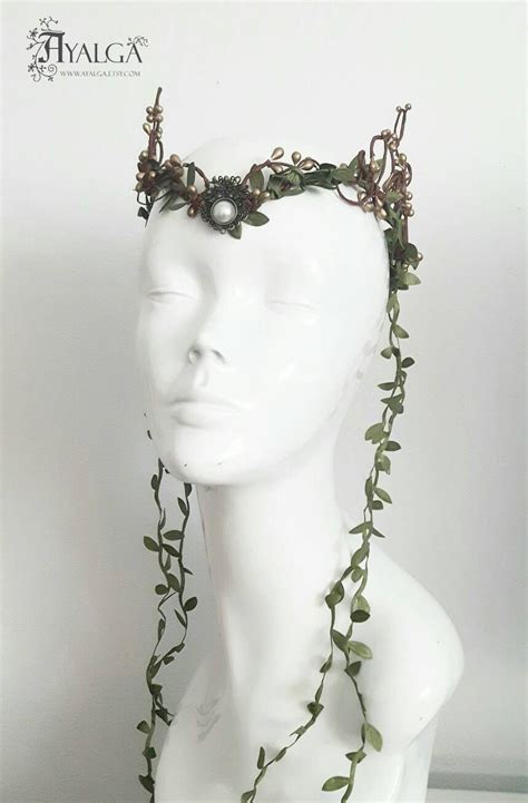 Woodland Elf Tiara Elven Headpiece Fairy Crown Statement Etsy