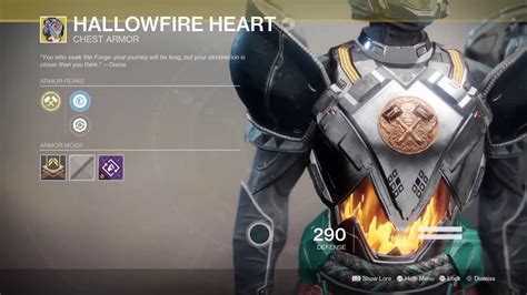 Destiny 2 Hallowfire Heart New Exotic Titan Chest Armor Youtube