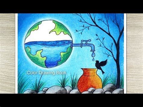 How To Draw Save Water Save Earth Poster Save Nature Drawing Earth
