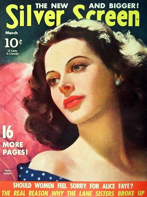 Hedy Lamarr On The Cover Of Silver Screen Magazine Usa March 1941