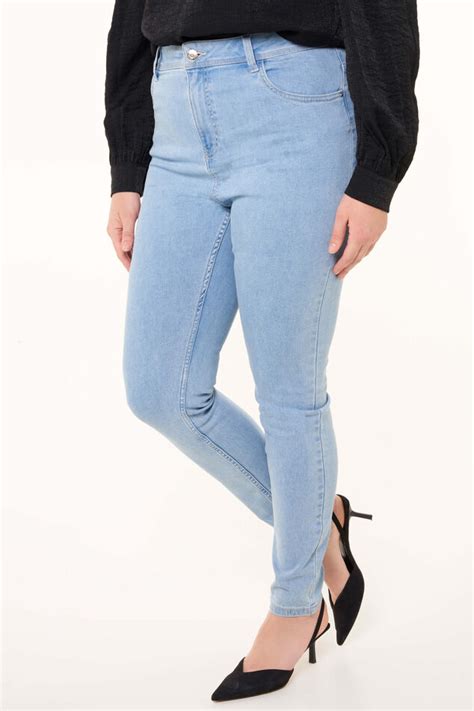 dames skinny leg high waist jeans cherry donker grijs ms mode