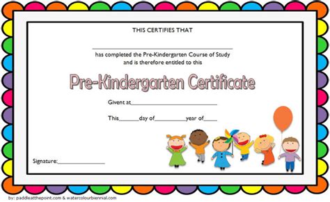 Preschool Graduation Certificate Template Graduation 30 Kindergarten