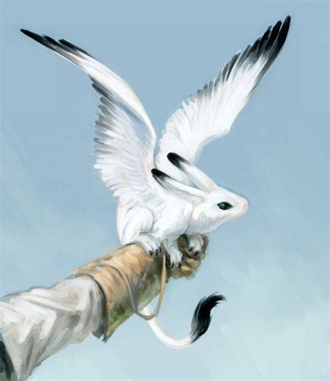 Rabbird Dove Bird Rabbit Snow Mythical Creatures Art Mythical Creatures