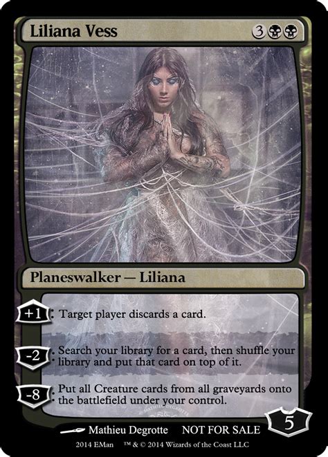 Liliana Vess Magic The Gathering Planeswalker Magic The Gathering