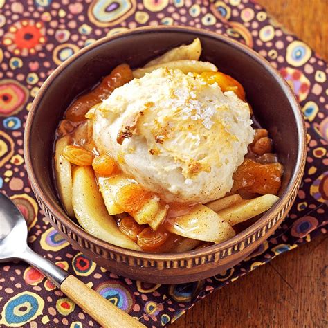 Healthy apple crisp topped with a crunchy pecan oat topping and naturally sweetened with pure maple syrup. Autumn Harvest Cobbler Recipe | Taste of Home