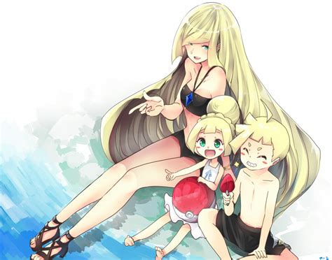 Lillie Lusamine And Gladion Pokemon And More Drawn By E Co Danbooru