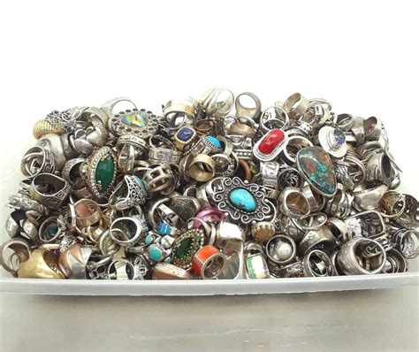 Free delivery and returns on ebay plus items for plus members. 100 GRAM ASSORTED STERLING SILVER 925 RING LOT WHOLESALE ...