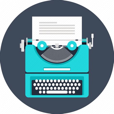 Author Document Typewriter Article Copywriting Script Text Icon